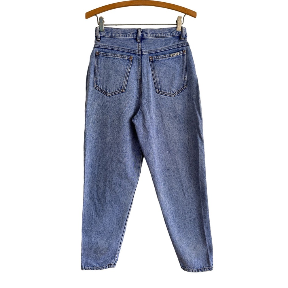 Vintage 90s Bill Blass light wash tapered mom jeans | Sz 4 petite | b1
